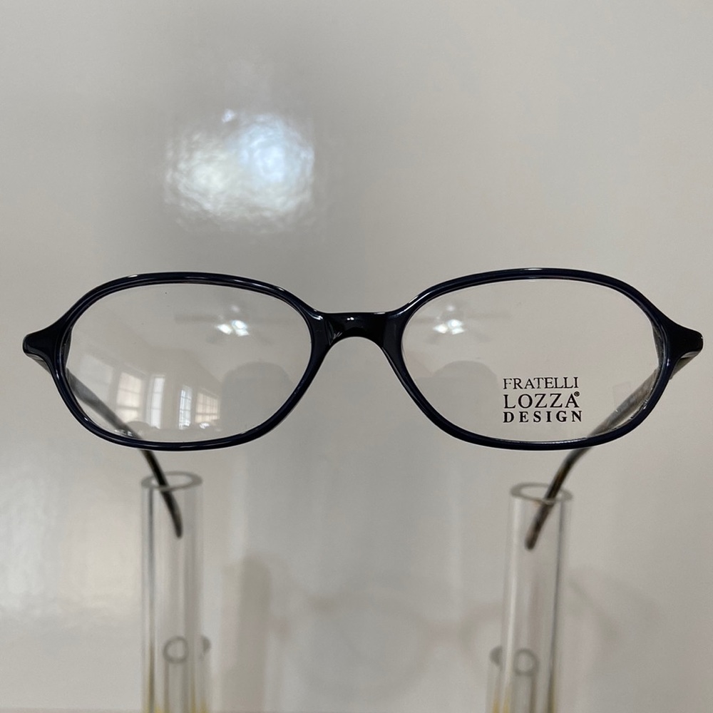 Vintage Fratelli Lozza Women’s Eyeglasses - Blue/Black (mod. Casey)